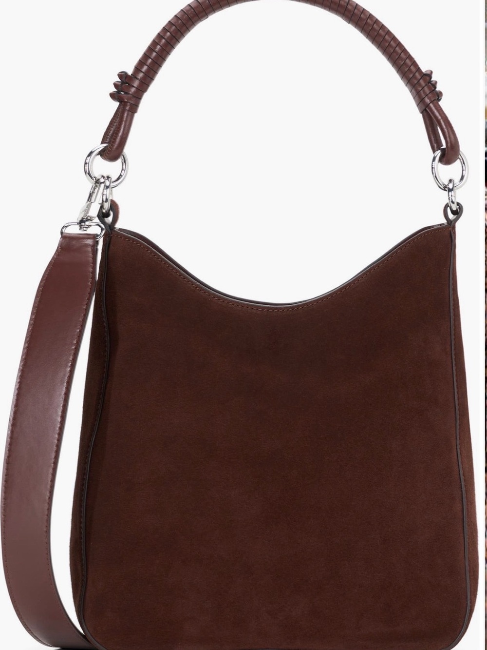 STAUD Mahogany Mel Suede Shoulder Bag - Picture 4 of 4
